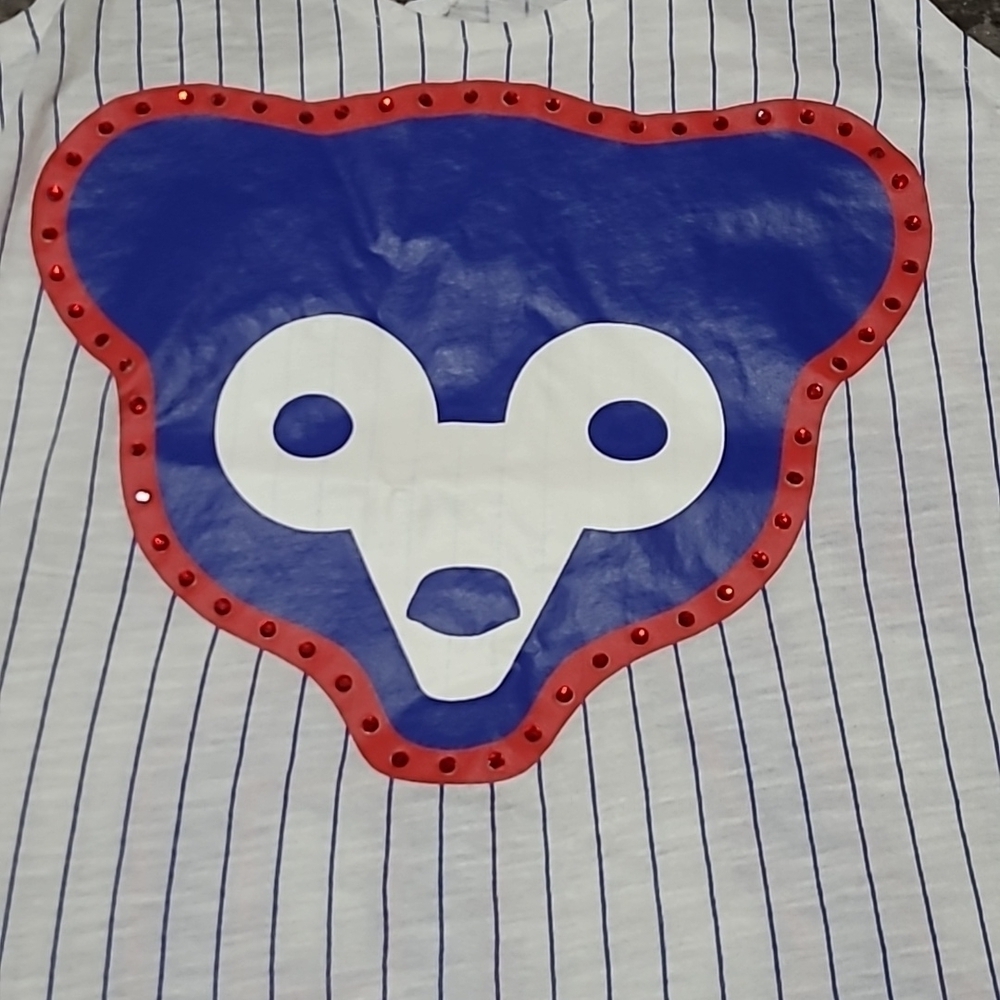 VS PINK 2012 CHICAGO CUBS BLING RHINESTONES RACERBACK LOGO TANK-TOP PRICE FIRM - Picture 2 of 13